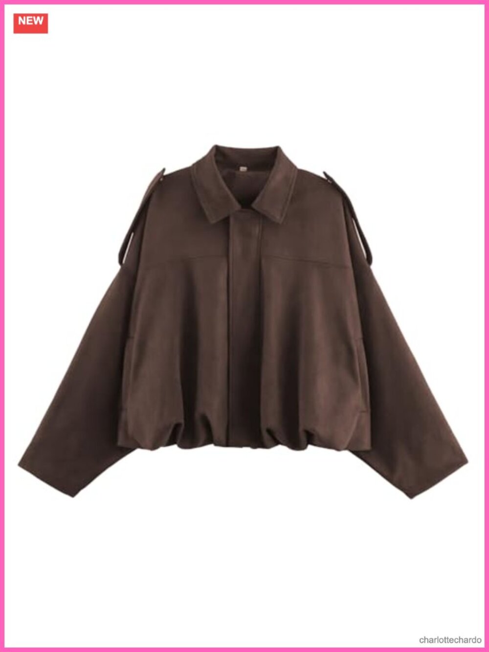 Womens Faux Suede Bomber Jacket Zip Up Cropped Casual Streetwear